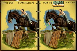 Различия на рисунках с лошадками